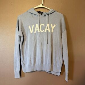 Rachel Zoe vacay blue hooded top